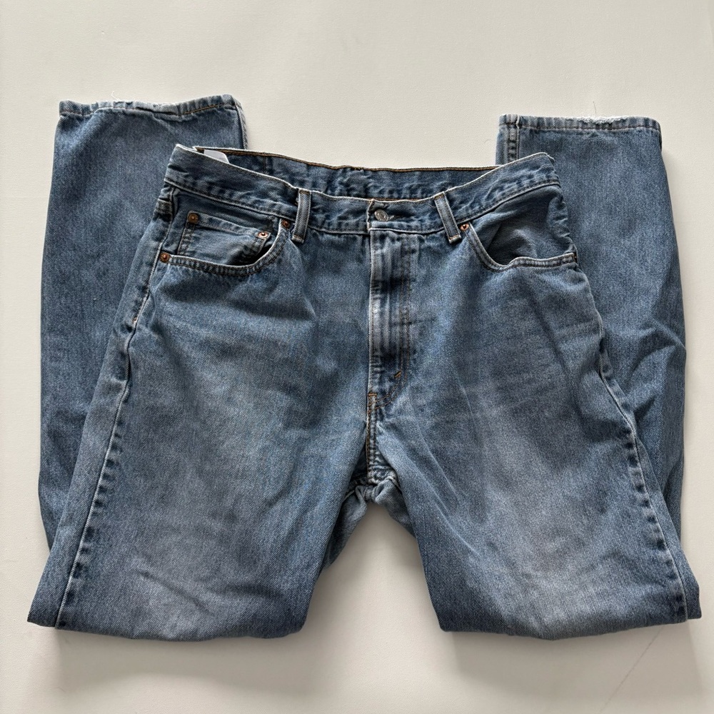 Men's Levi's 550 Relaxed Fit 100% Cotton Blue Jeans W 36 L32